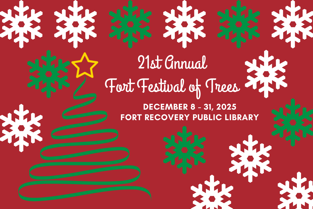 Christmas Tree and snowflakes image with Fort Festival of Trees title 